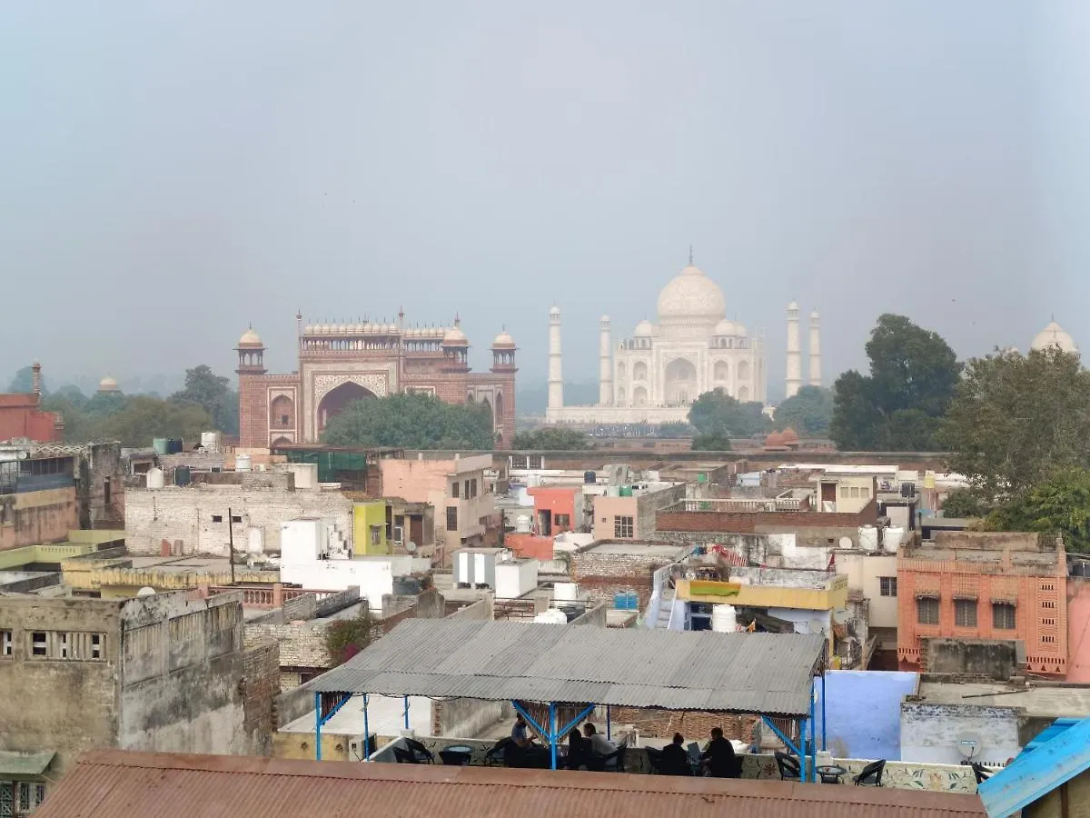 Hotel India Inn Walking Distance From Taj Mahal-- Rooftop Taj Mahal View Агра